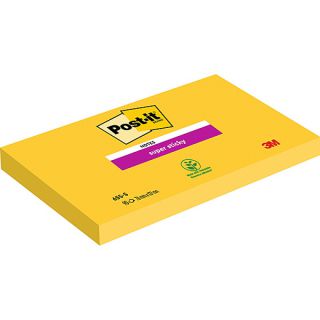 Karteczki Post-it Super Sticky, bloczek 90 kartek 76 x 127 mm