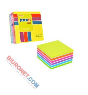 Karteczki przylepne Stick'n 76x76 mm, kostka 400 kartek, mix kolorów 6 kolorów