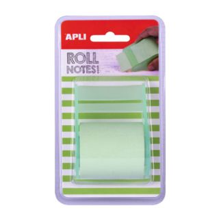 Karteczki samoprzylepne APLI Roll Notes 50 mm x 8 m, w rolce pastelowy zielony
