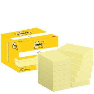 Karteczki samoprzylepne Post-it 51 x 76 mm, żółte bloczki 12 x 100 kartek