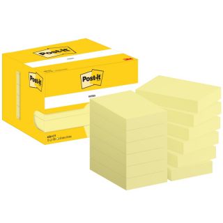 Karteczki samoprzylepne Post-it 51x76mm, żółte 12 bloczków x 100 kartek