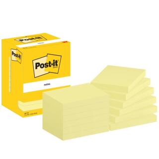 Karteczki samoprzylepne Post-it 76 x 102 mm, żółte bloczki 12 x 100 kartek