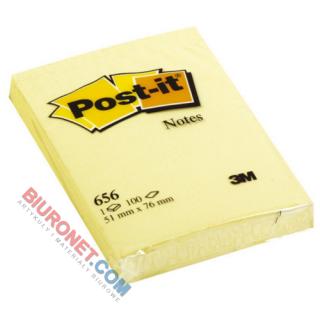 Karteczki samoprzylepne Post-it, bloczek 100 kartek, żółte 51 x 76 mm