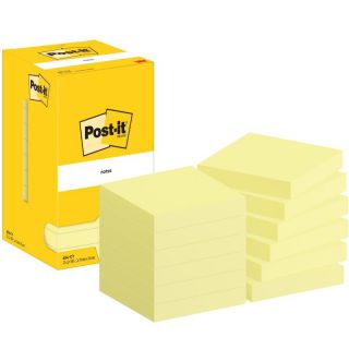 Karteczki samoprzylepne Post-it, bloczek 76x76 mm, 1200 karteczek 12 x 100 kartek