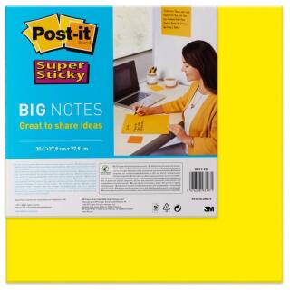 Karteczki samoprzylepne Post-it Super Sticky Big Notes 280 x 280 mm, żółty bloczek 1 x 30 kartek