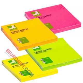 Karteczki samoprzylepne Q-Connect, bloczek 80 kartek, 76 x 76 mm pomarańczowy