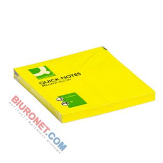 Karteczki samoprzylepne Q-Connect, bloczek 80 kartek, 76 x 76 mm żółty