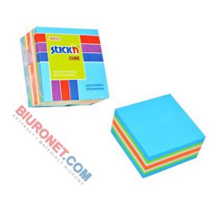 Karteczki samoprzylepne Stick'n, 51 x 51 mm, 250 kartek, mix kolorów neonowych niebieski mix neon