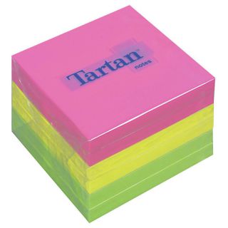 Karteczki samoprzylepne Tartan, bloczek 6x100 kartek 76x76mm 3 kolory