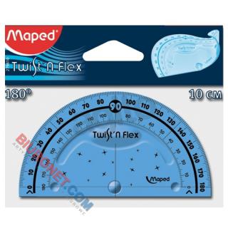 Kątomierz Twist'N Flex Maped, niełamliwe przybory geometrzyczne 10cm