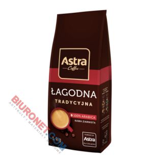 Kawa Astra Łagodna Tardycyjna 100% Arabica, ziarnista 1 kg