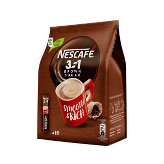 Kawa rozpuszczalna NESCAFÉ Brown Sugar 3w1, w saszetkach 16,5 g x 10 sztuk