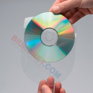 Kieszeń samoprzylepna Q-Connect z klapką na płyty CD/DVD, 10 szt. na 2-4 płyty CD