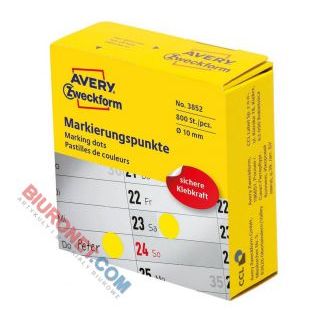 Kółka do zaznaczania Avery Zweckform Marking Dots 10mm, dyspenser, 800 sztuk żółte