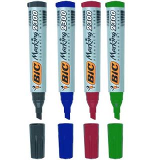 Komplet BIC Marking NB2300, 4 markery permanentne końcówka ścięta 3,7mm x 5,5mm