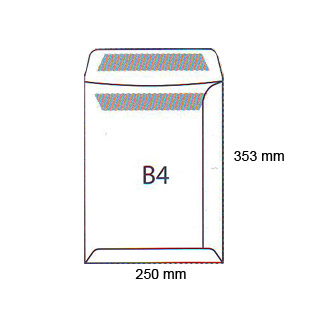 Koperty B4, samoprzylepne SK, białe 250 sztuk