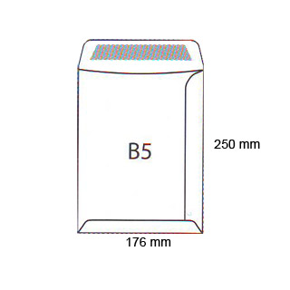 Koperty B5, klejone na mokro NK, białe 500 sztuk