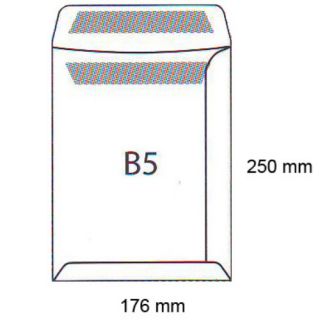 Koperty B5, samoprzylepne SK, białe 500 sztuk