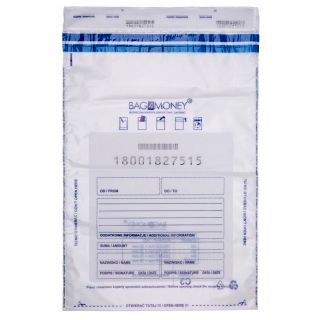 Koperty bezpieczne bag4money Office Products, transparentne foliowe, samoprzylepne z paskiem HK, 50 sztuk C3