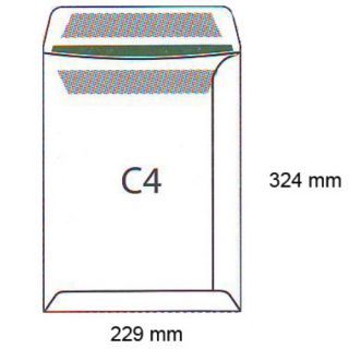 Koperty C4, samoprzylepne SK, białe 50 sztuk