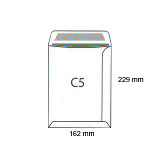 Koperty C5, klejone na mokro NK, białe 500 sztuk