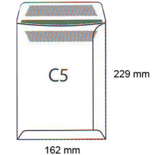 Koperty C5, samoprzylepne SK, białe 25 sztuk