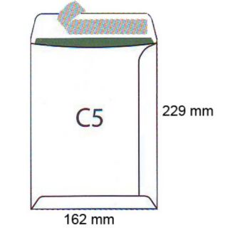 Koperty C5, samoprzylepne z paskiem HK, białe 500 sztuk