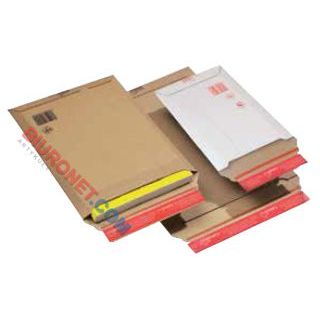 Koperty kartonowe CardPack z możliwością rozszerzenia RBD, samoprzylepne z paskiem HK, brązowe, 100 sztuk 303 x 413 mm