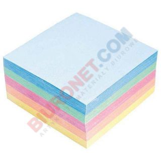 Kostka papierowa DOTTS, nieklejona, kolorowe karteczki 85 x 85 x 40 mm