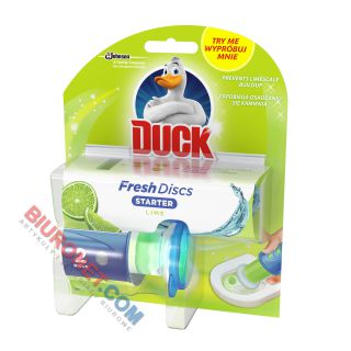 Kostka toaletowa Duck Fresh Discs 2 sztuki, żelowy krążek do WC zapach limonki
