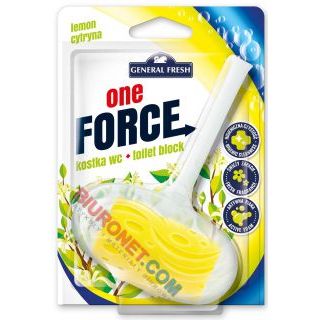 Kostka toaletowa One Force General Fresh 40g, zawieszka do WC cytrynowa