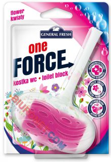 Kostka toaletowa One Force General Fresh 40g, zawieszka do WC kwiatowa