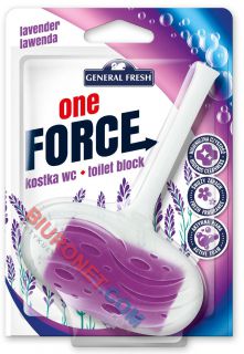Kostka toaletowa One Force General Fresh 40g, zawieszka do WC lawenda