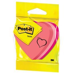 Kostki samoprzylepne Post-it kształt Serduszko, 225 kartek 3 kolory