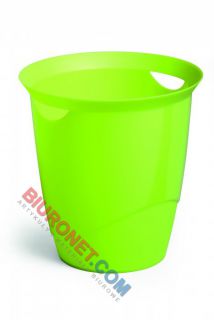 Kosz biurowy Durable, plastikowy, pojemność 16 litrów zielony