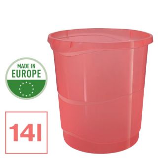 Kosz biurowy Esselte Colour Breeze, pojemność 14L koralowy