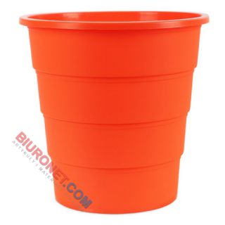 Kosz biurowy Office Products, plastikowy, pojemność 16L pomarańczowy