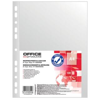 Koszulki krystaliczne Office Products A4/30 mikronów 100 sztuk