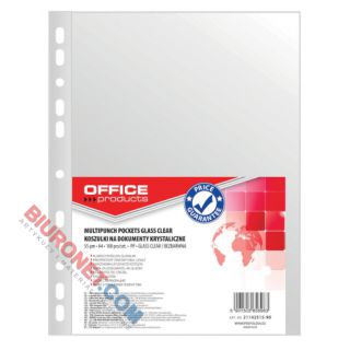 Koszulki krystaliczne Office Products A4/55 mikronów, w folii 100 sztuk