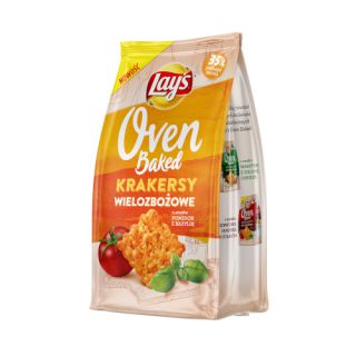 Krakersy Lay's Oven Baked Pomidor z Bazylią, wielozbożowe 80g