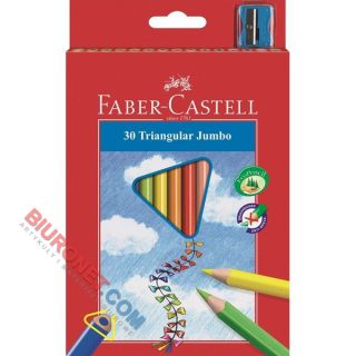 Kredki ołówkowe Faber Casatell Jumbo, trójkątne 30 kolorów