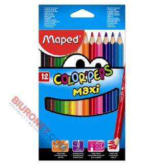 Kredki ołówkowe Maped Color'Peps Jumbo, grube, trójkątne 12 kolorów