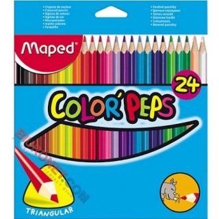 Kredki ołówkowe Maped Color'Peps Jumbo, grube, trójkątne 24 kolory