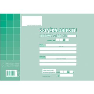 Książka obiektu budowlanego A4, zeszyt, offsetowy druk Michalczyk i Prokop 604-1 76 stron