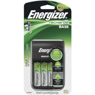 Ładowarka Energizer Accu Recharge Base, czas ładowania 8h, w zestawie 4 akumulatorki AA Universal ładuje AA / AAA