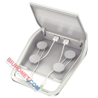 Ładowarka siesiowa Leitz Style, 2 porty USB arktyczna biel