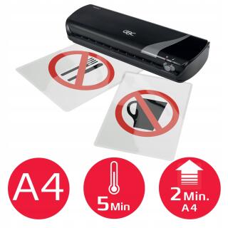 Laminator GBC Inspire+ A4,  prędkość laminowania 25 cm/min, do 2x125 ?m czarny