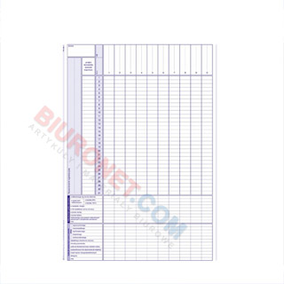 Lista obecności A4, 40 kartek, offsetowy druk Michalczyk i Prokop 506-1 40 kartek