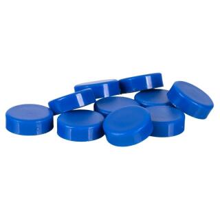 Magnesy do tablic Q-Connect okrągłe 20 mm, w plastikowej obudowie, 10 sztuk niebieskie