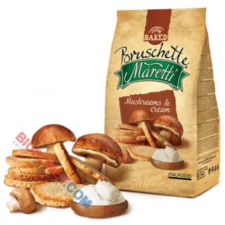 Maretti Bruschette Grzyby i śmietana, chrupiące krążki pieczywa 70g